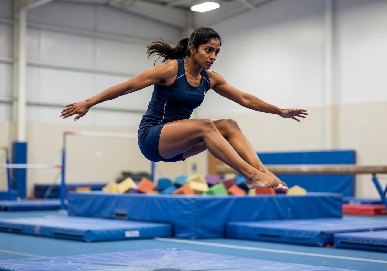 Coach Jasmine Patel, tumbling and stunt coach